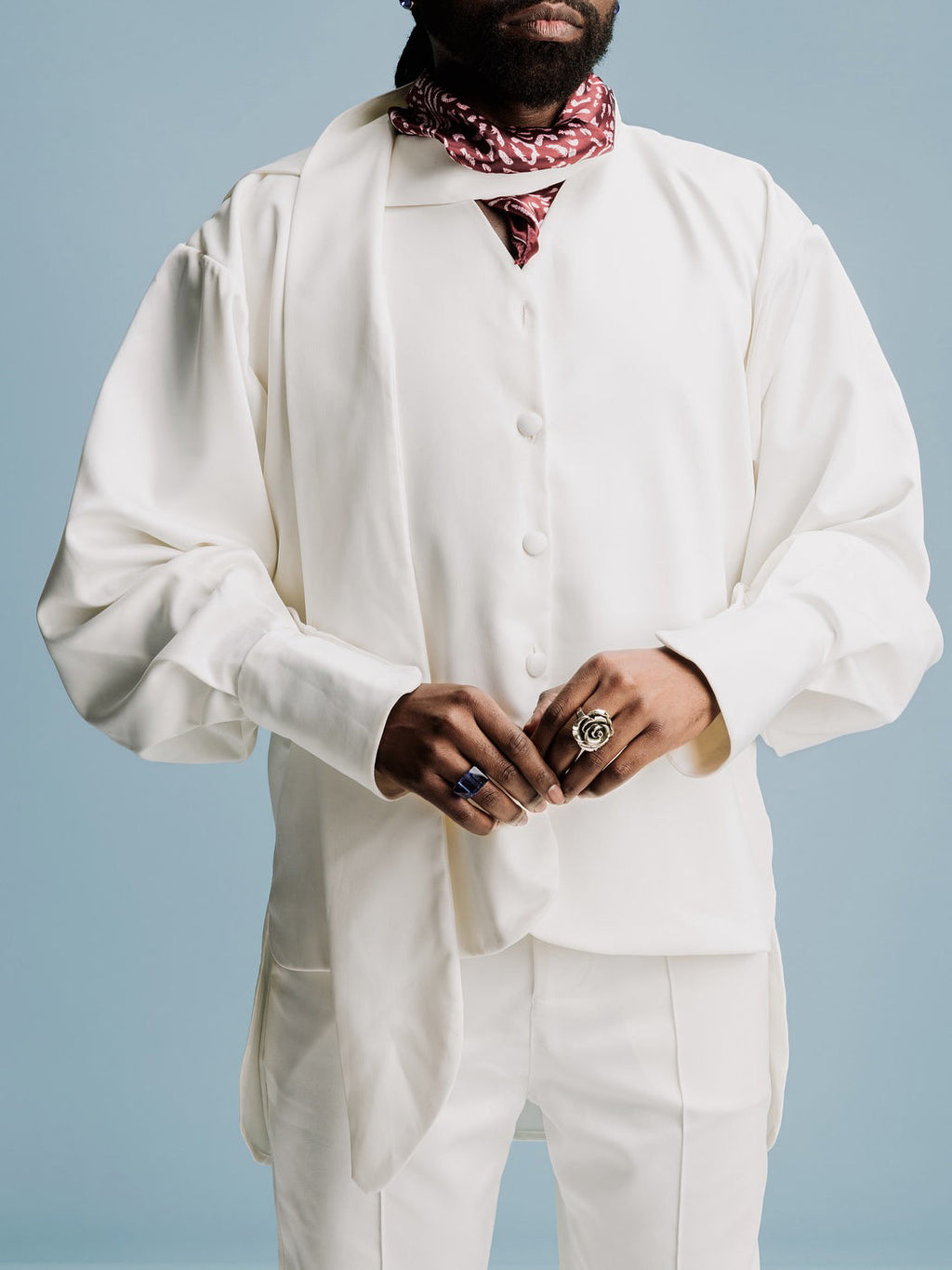 Off-White Oversized Blazer & Pants Set-1
