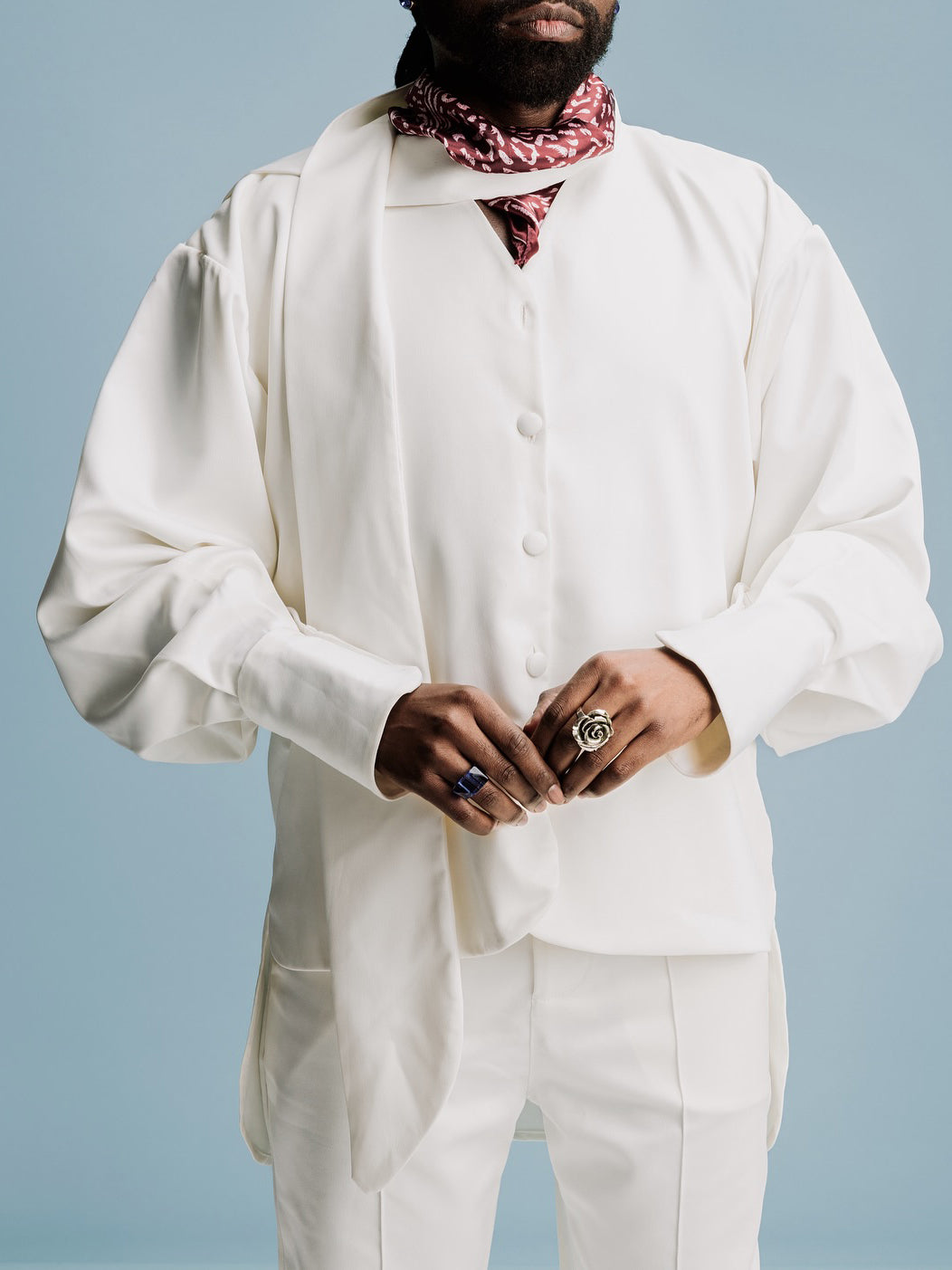 Off-White Oversized Blazer & Pants Set-1