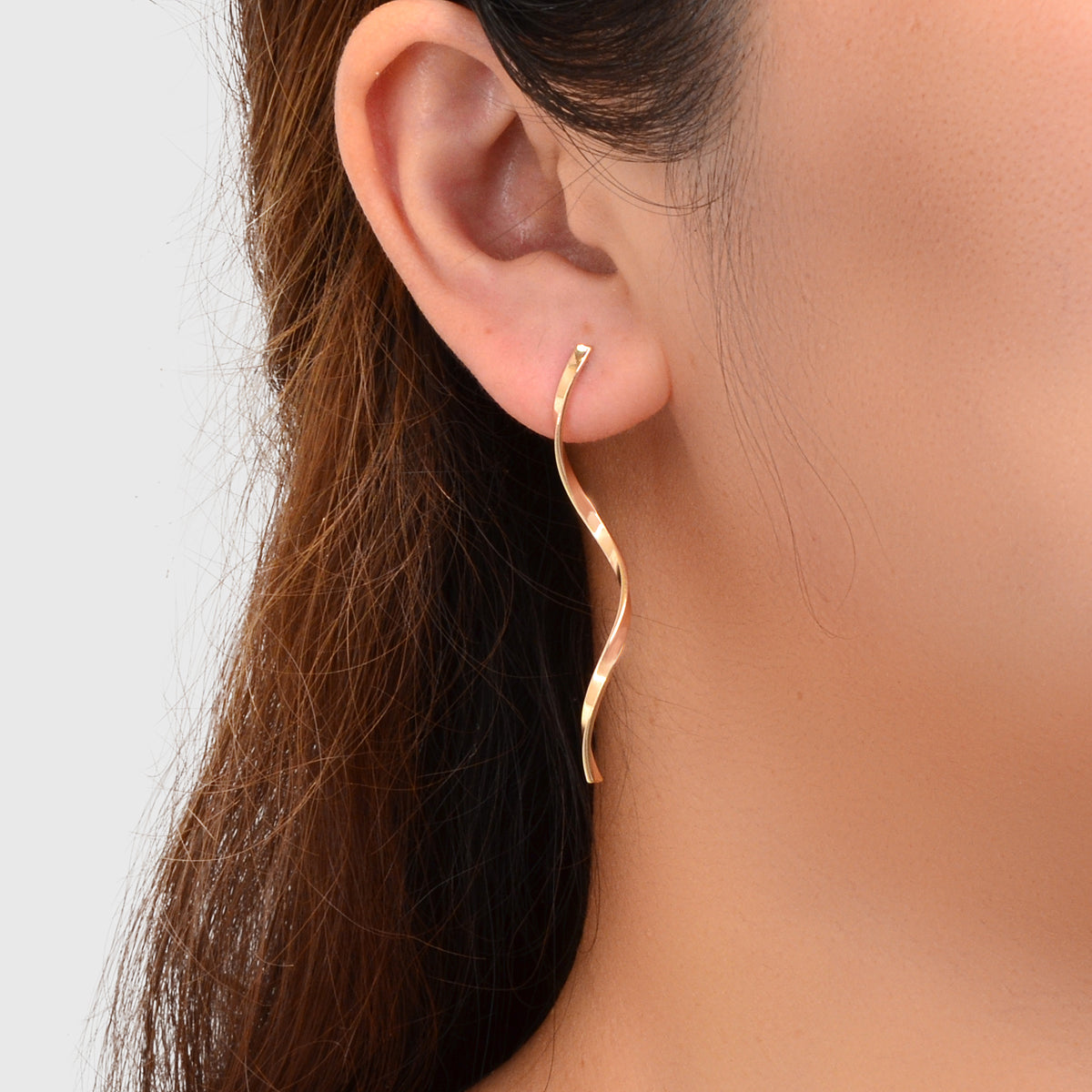 Gold Silber S-Kurve Geometrische Ohrstecker Minimalistische Modeaccessoires Geschenk