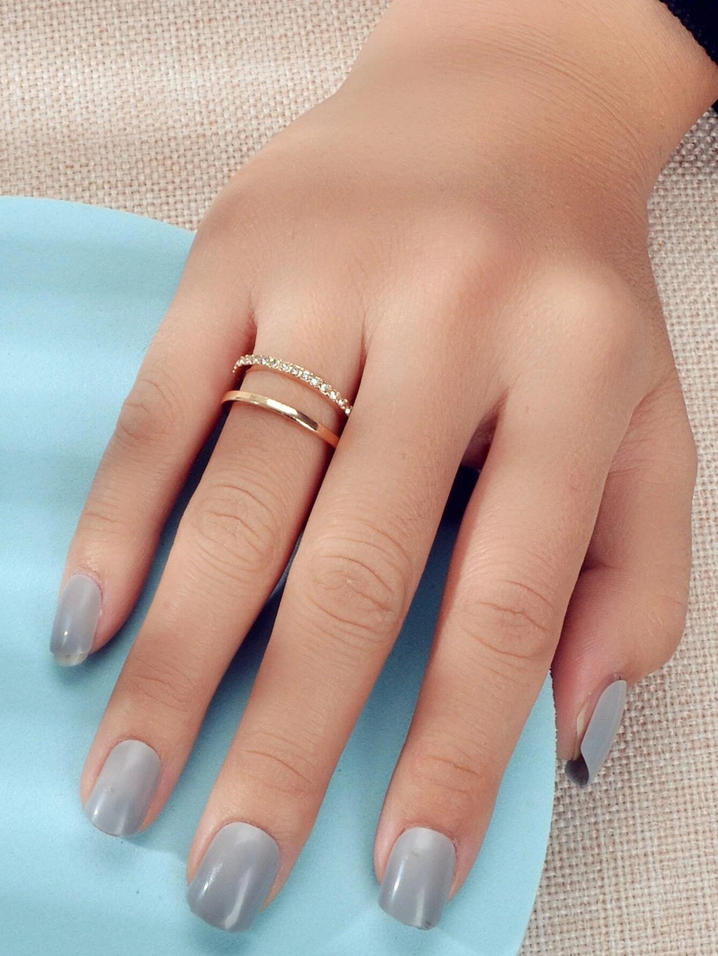 Modeschmuck Strass Gold Ewigkeit Ring Frauen Hochzeit Party Zubehör