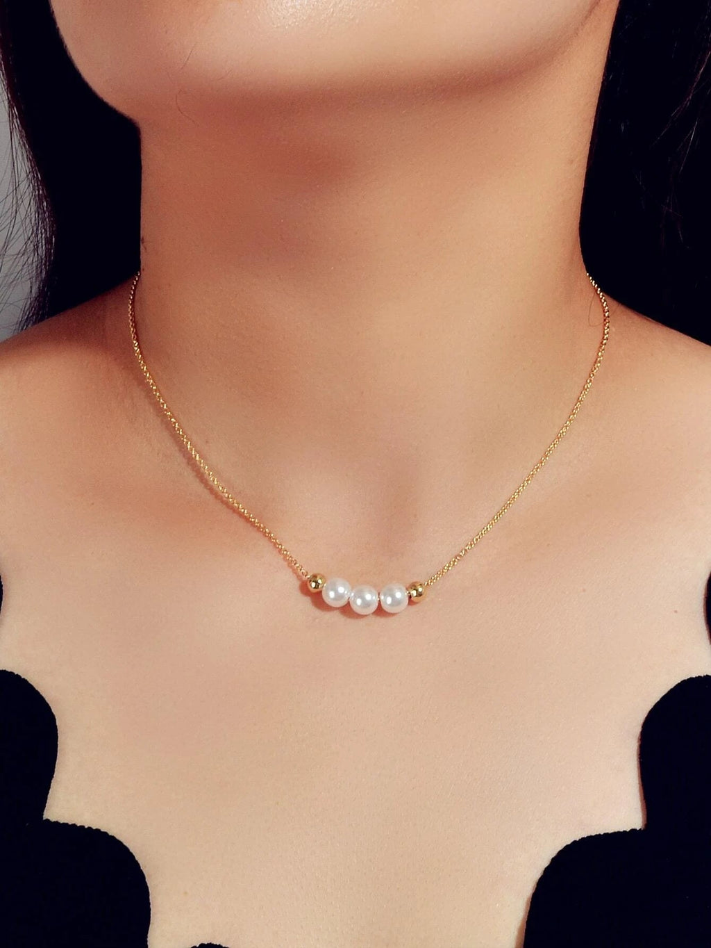 Modeschmuck Perlen-Dekor Goldkette Halskette Großhandelspreis Accessoires