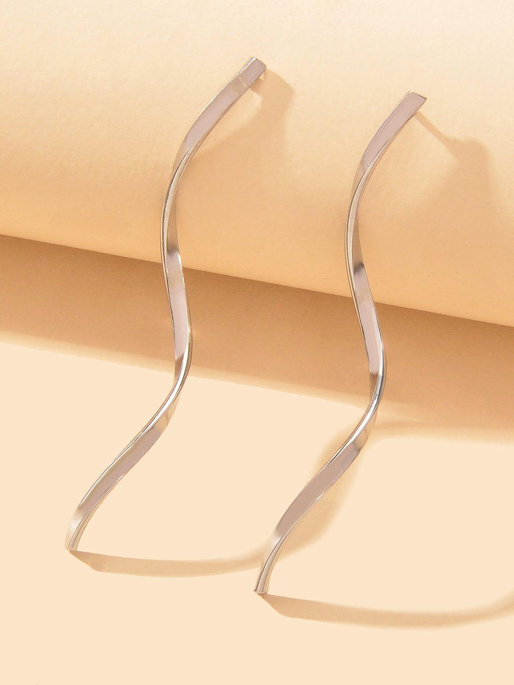 Gold Silber S-Kurve Geometrische Ohrstecker Minimalistische Modeaccessoires Geschenk