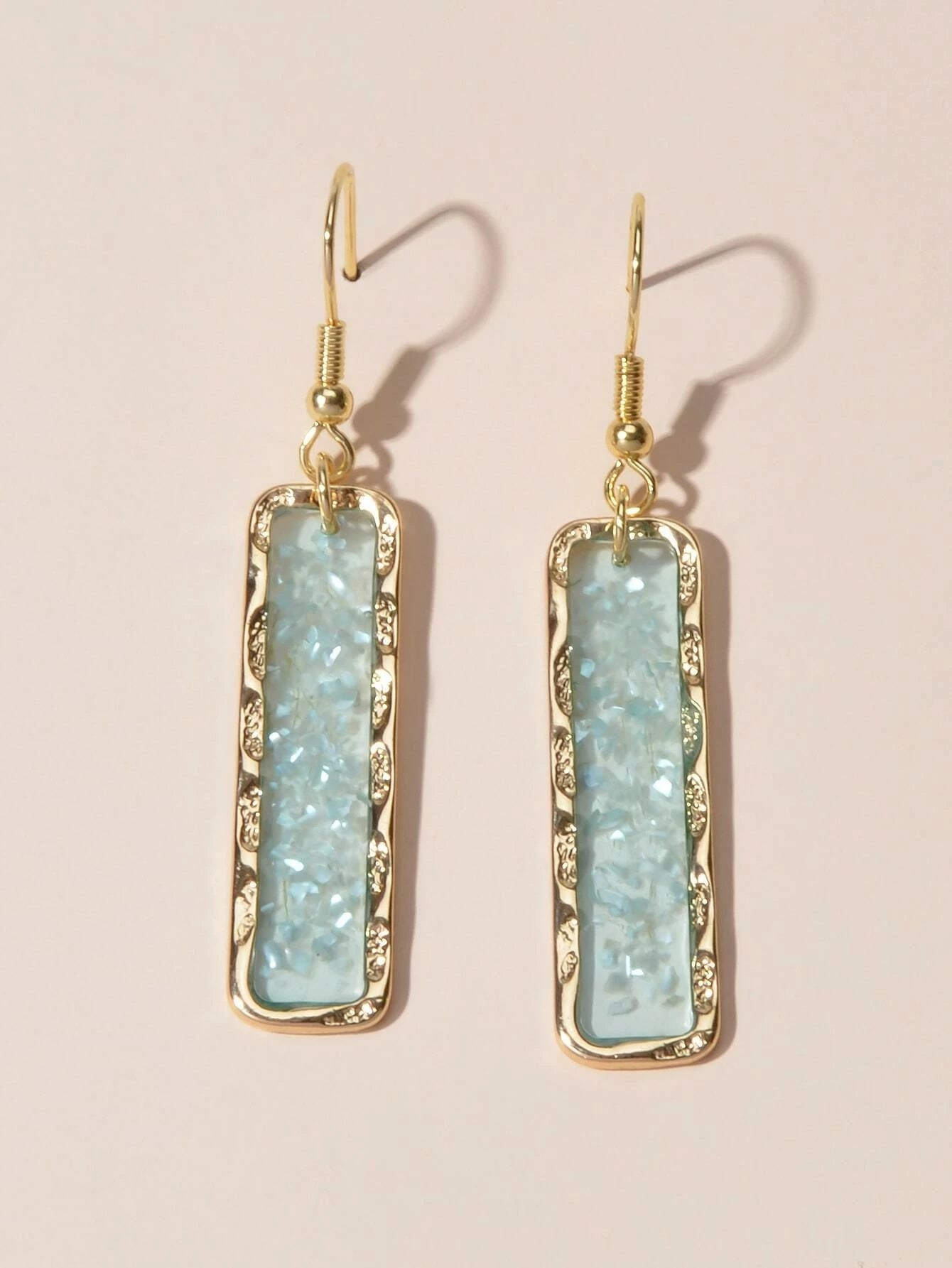 Modeschmuck Rosafarbene Acryl Quadratische Ohrhänger Großhandelspreis Accessoires