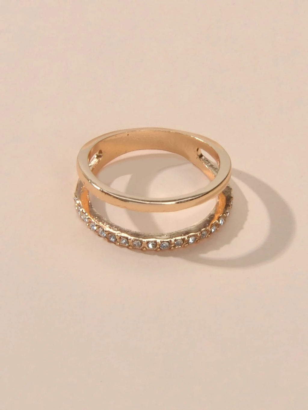Modeschmuck Strass Gold Ewigkeit Ring Frauen Hochzeit Party Zubehör
