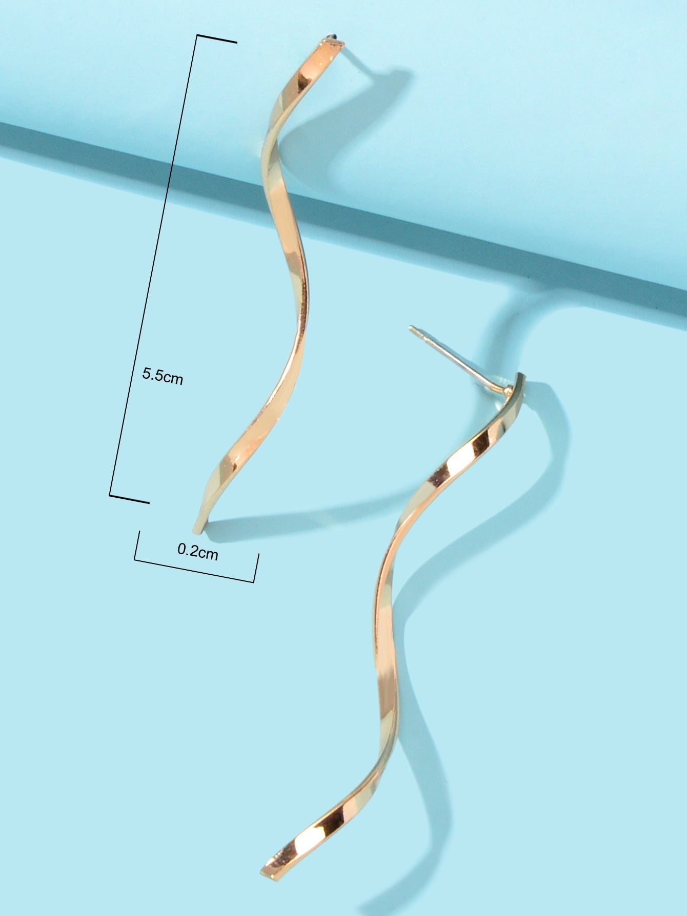 Gold Silber S-Kurve Geometrische Ohrstecker Minimalistische Modeaccessoires Geschenk