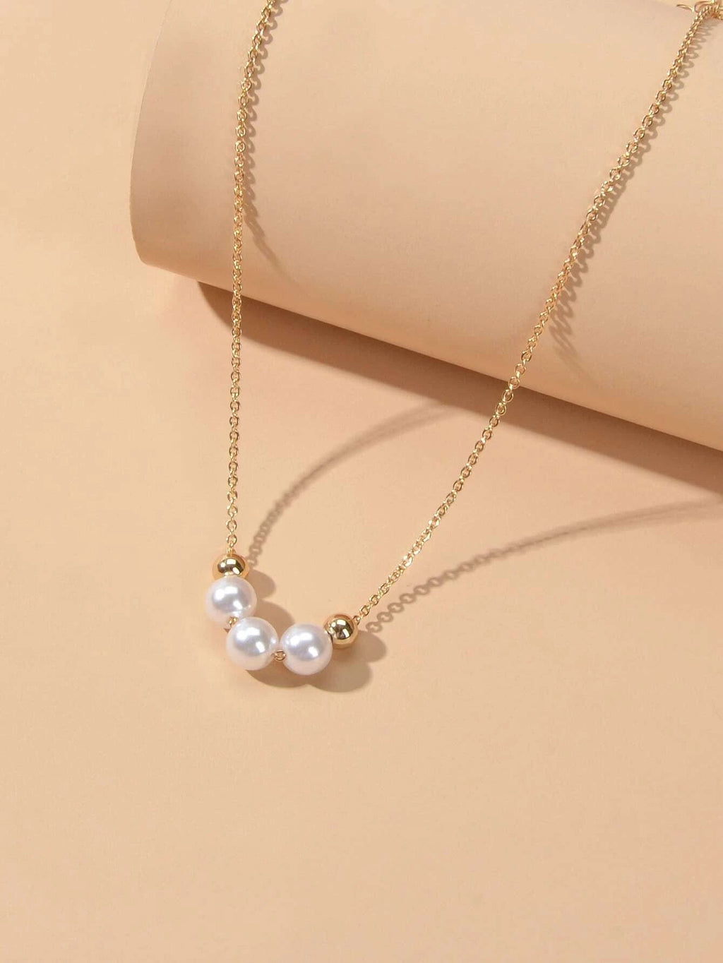 Modeschmuck Perlen-Dekor Goldkette Halskette Großhandelspreis Accessoires