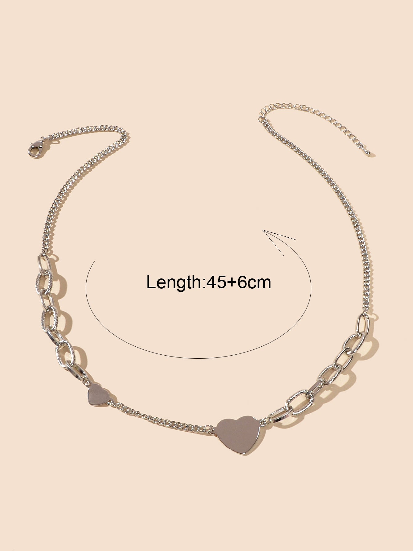 Damen Silberkette Herzanhänger Collier Halskette Gute Qualität Mode Accessoires