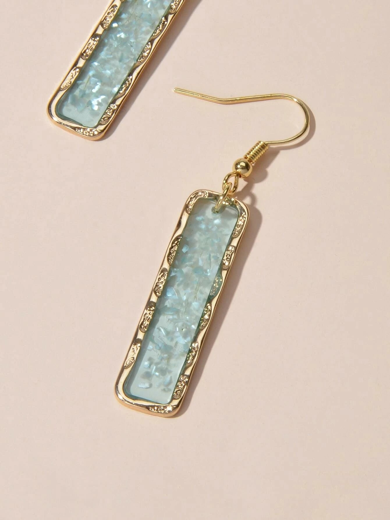 Modeschmuck Rosafarbene Acryl Quadratische Ohrhänger Großhandelspreis Accessoires