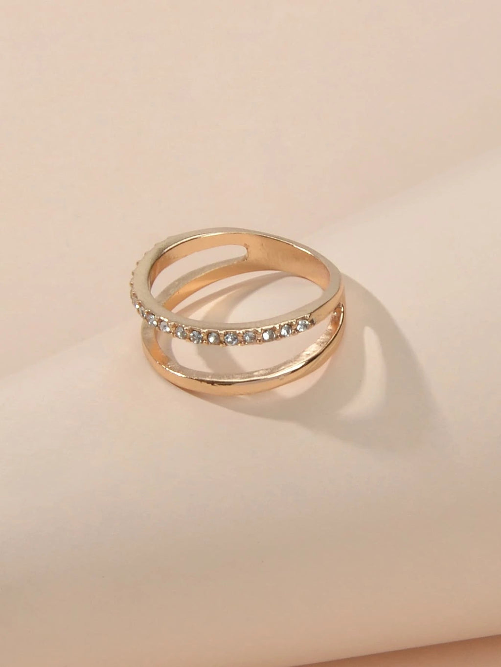 Modeschmuck Strass Gold Ewigkeit Ring Frauen Hochzeit Party Zubehör