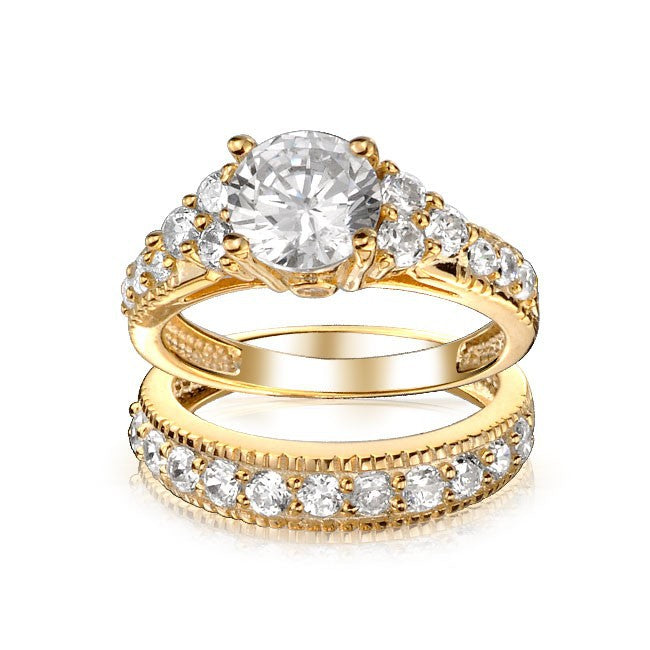DaiLi Jewelry 18K Gold Plated Engagement Rings