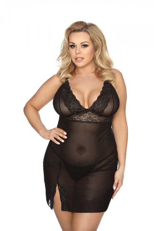 black chemise AA052175 - 3XL/4XL-0