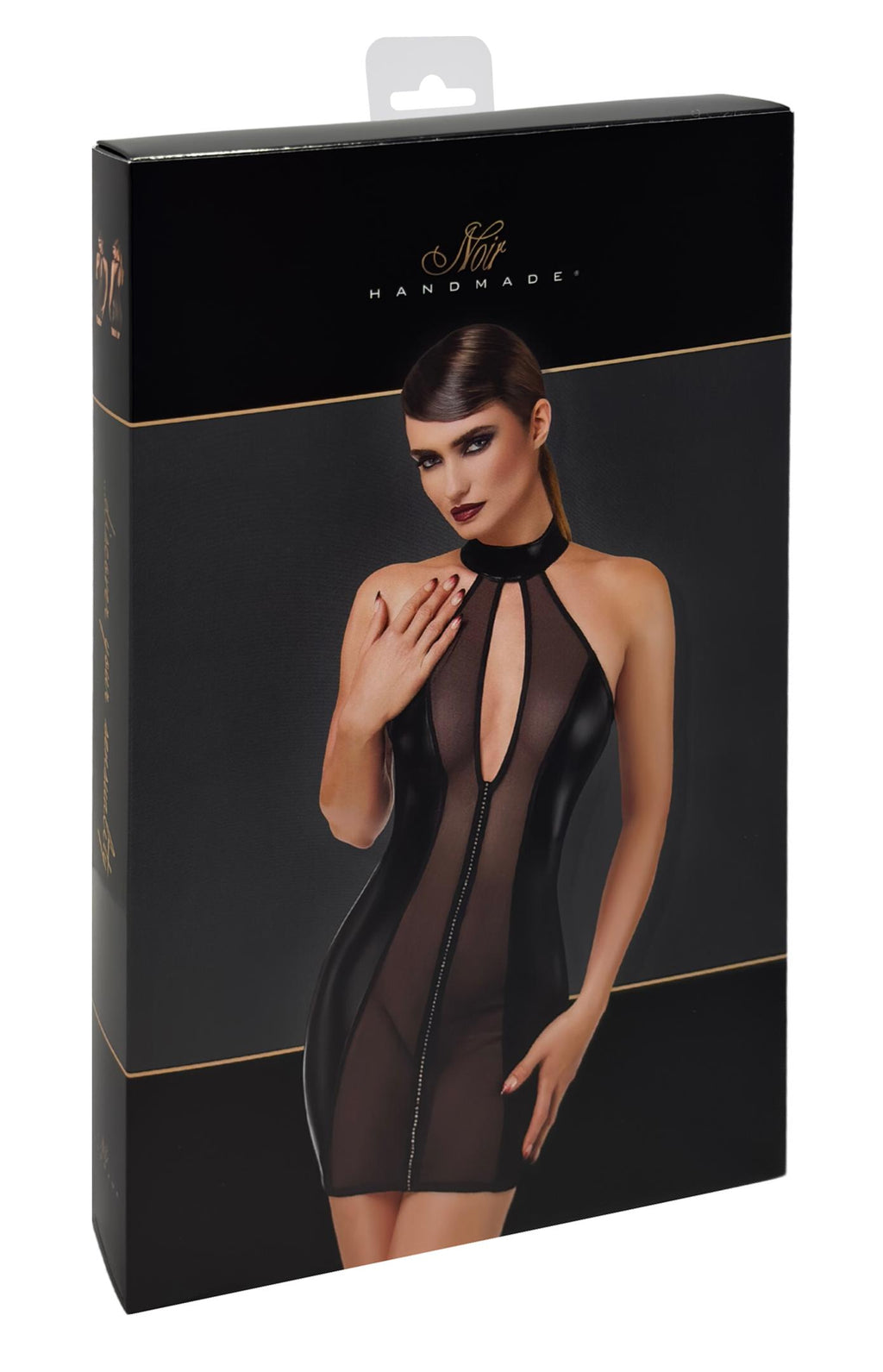 F370 Luxuria Crystal Sheer Mini Dress - 3XL