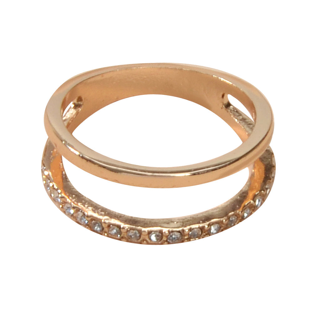 Modeschmuck Strass Gold Ewigkeit Ring Frauen Hochzeit Party Zubehör