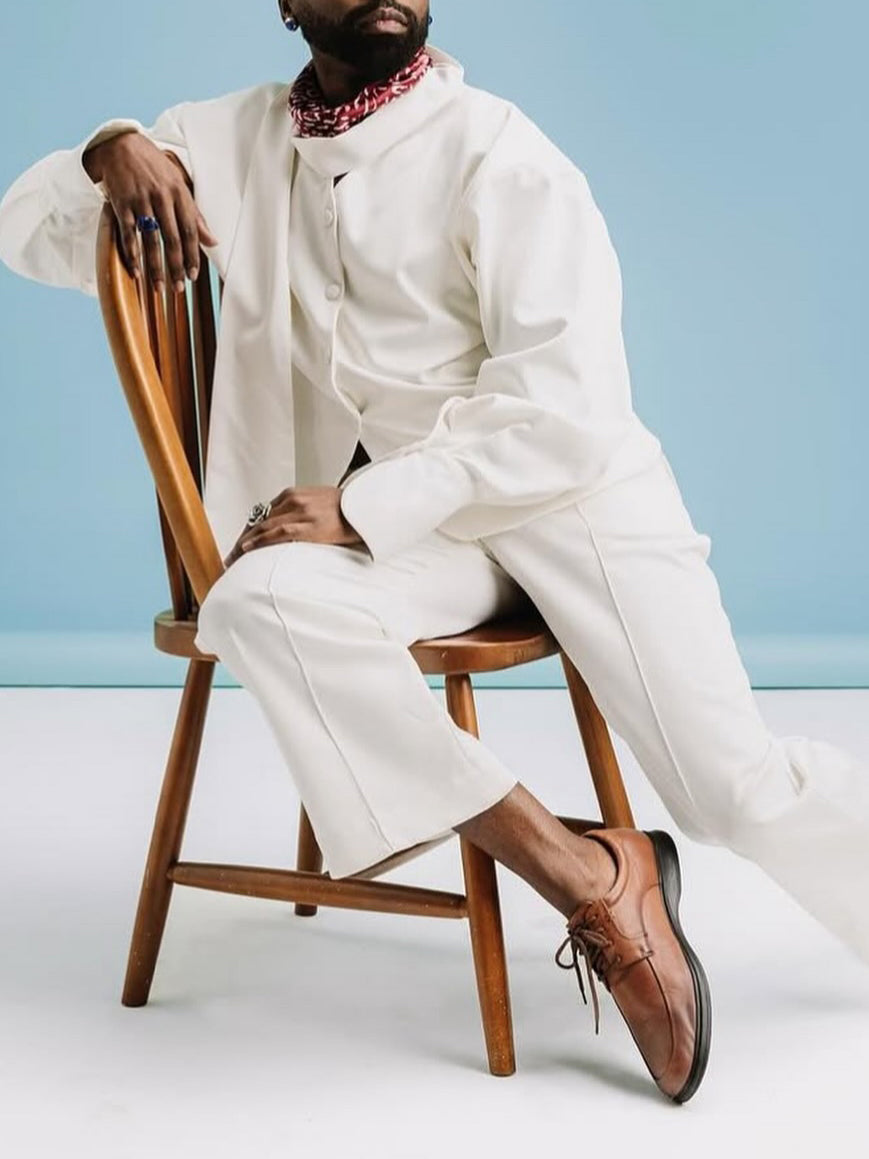 Off-White Oversized Blazer- & Hosen-Set