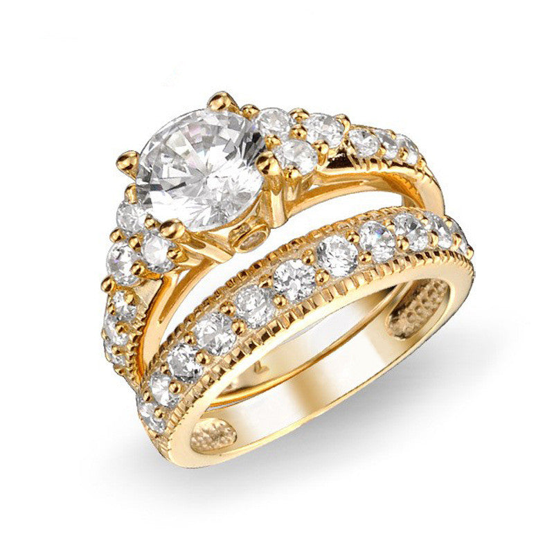 DaiLi Jewelry 18K Gold Plated Engagement Rings