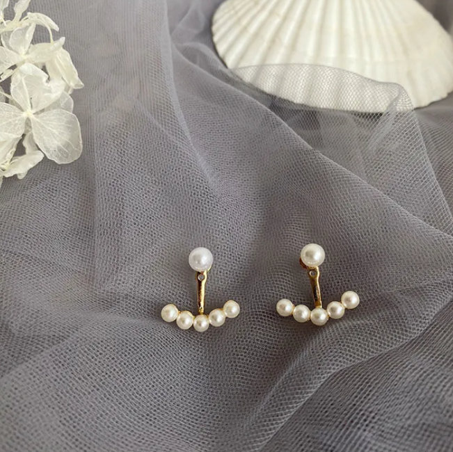 French retro pearl earrings female earrings