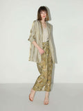 Liquid Sheen Luxe Champagne Oversized Blazer-0