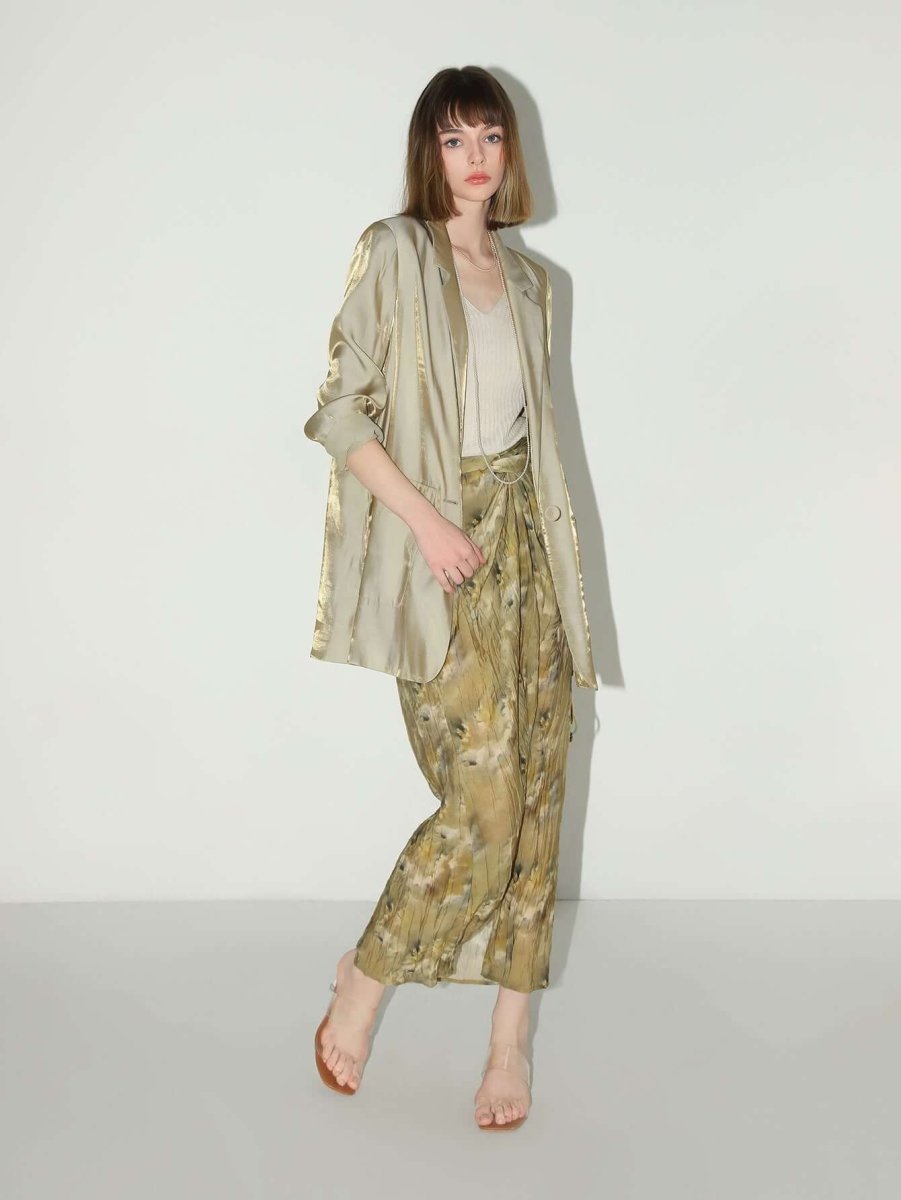 Liquid Sheen Luxe Champagner Oversized Blazer