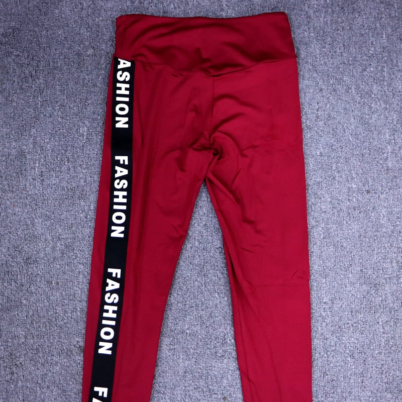 Damenmode Buchstabe Sport Leggings BHs Yoga Set Fitness Gym Wear
